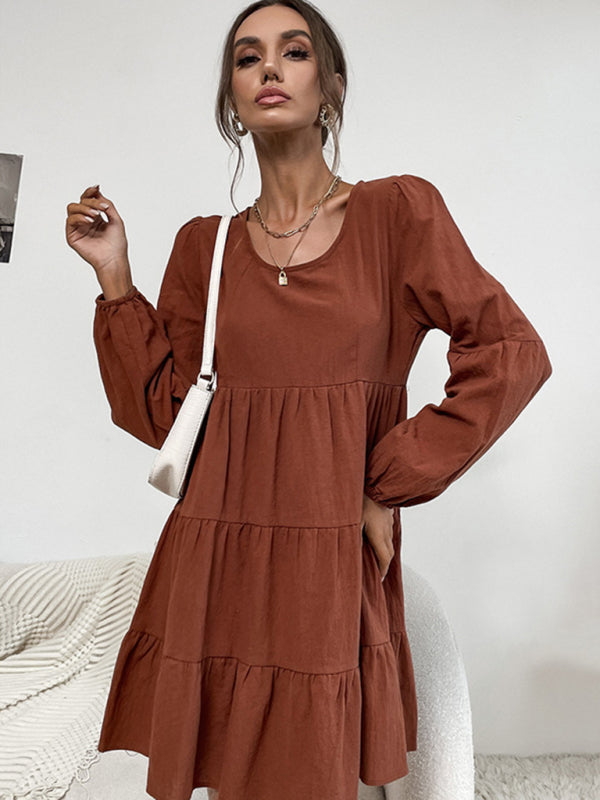 Robe à manches longues pour femmes, nouveau produit à la mode et confortable 