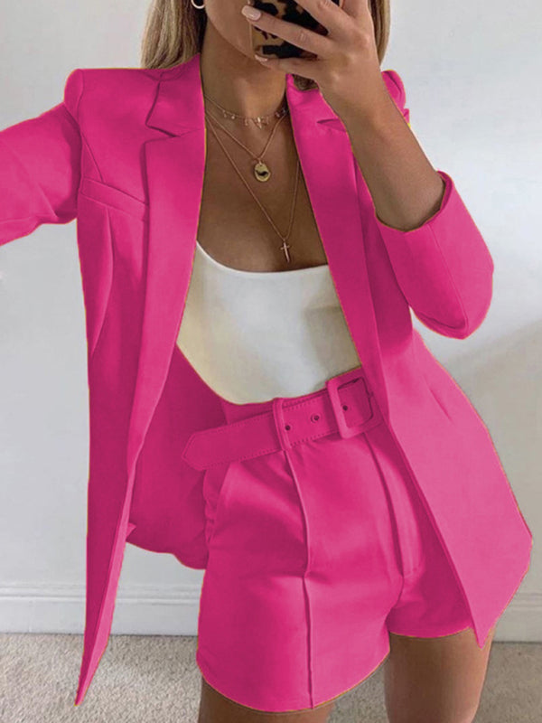 Fashion new sexy temperament stylish casual small suit cardigan suit