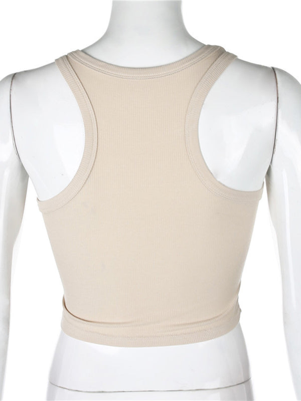 Einfarbiges Basic-Baselayer-Stretch-Tanktop für Damen 