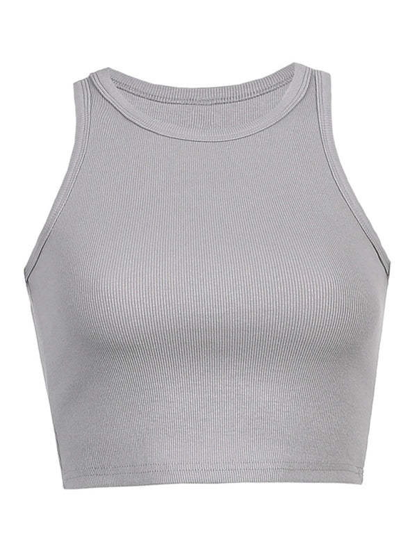 Einfarbiges Basic-Baselayer-Stretch-Tanktop für Damen 