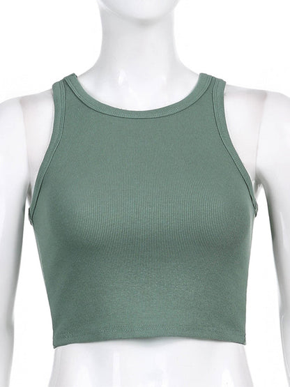 Einfarbiges Basic-Baselayer-Stretch-Tanktop für Damen 