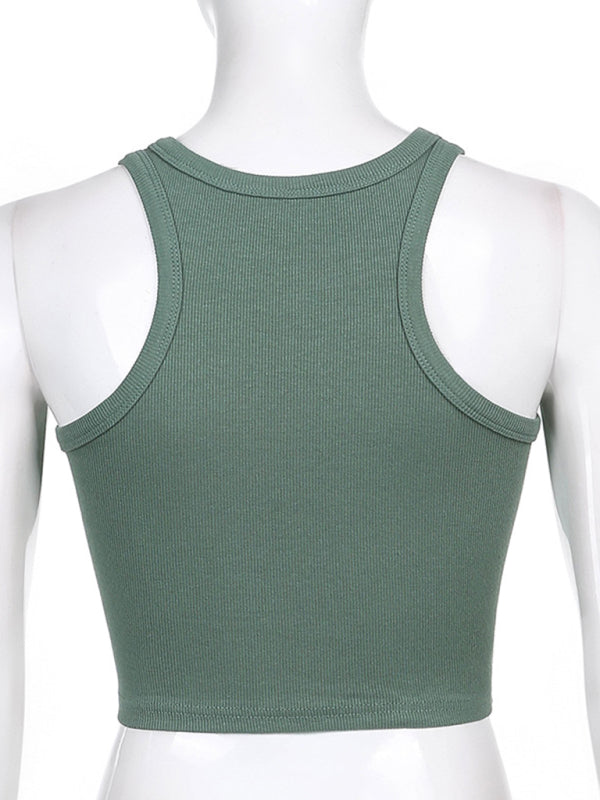 Einfarbiges Basic-Baselayer-Stretch-Tanktop für Damen 