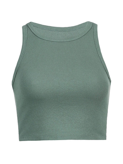 Einfarbiges Basic-Baselayer-Stretch-Tanktop für Damen 