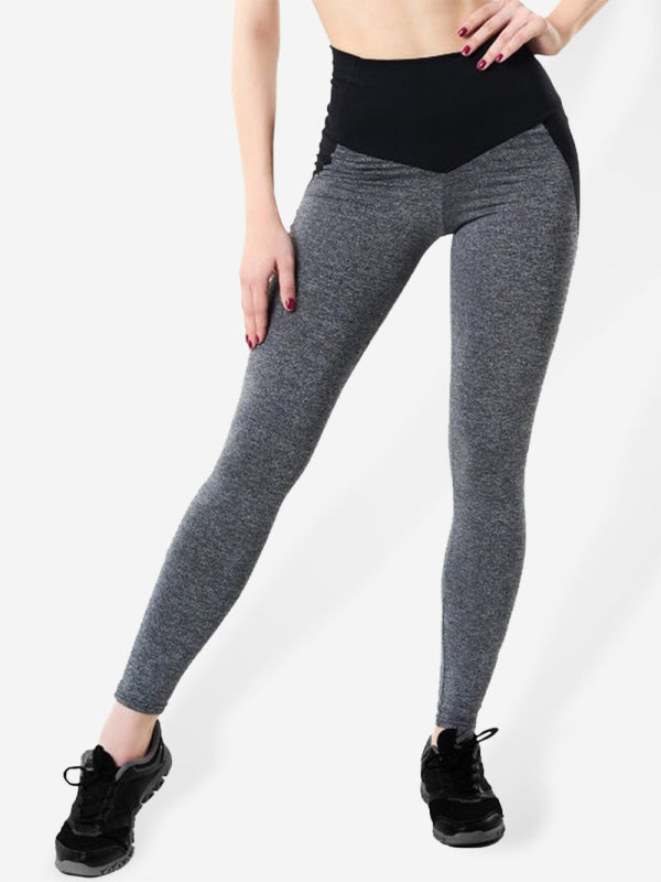 Pantalon de survêtement taille haute pour femme, couture, levage des hanches, pantalon de Yoga 