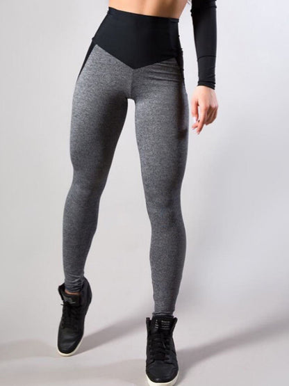 Pantalon de survêtement taille haute pour femme, couture, levage des hanches, pantalon de Yoga 