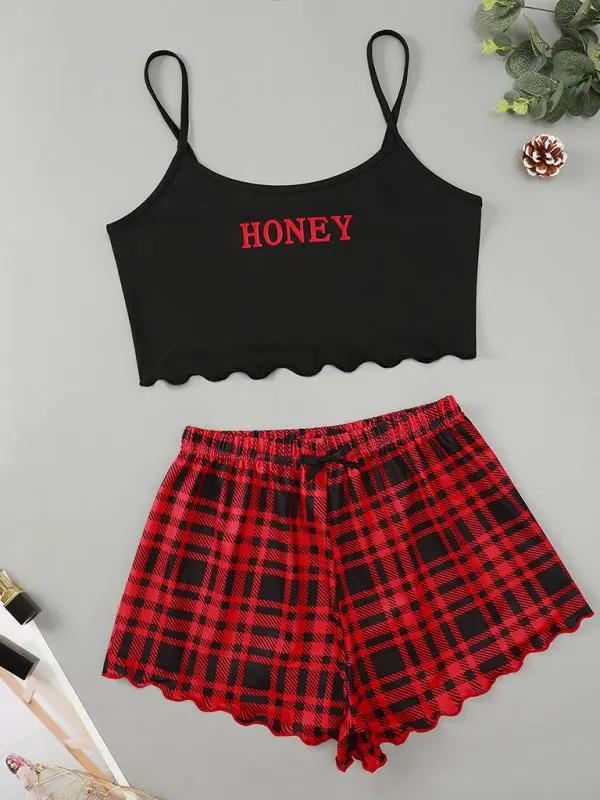 Black camisole with &
