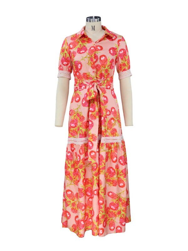 Robe midi bohème à imprimé floral pour femme 