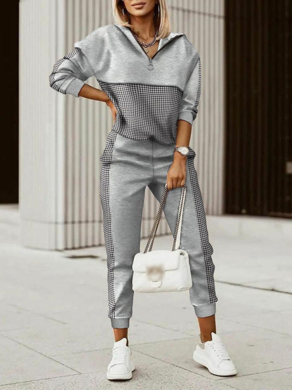 Printed long-sleeved trousers set High-quality sweater set