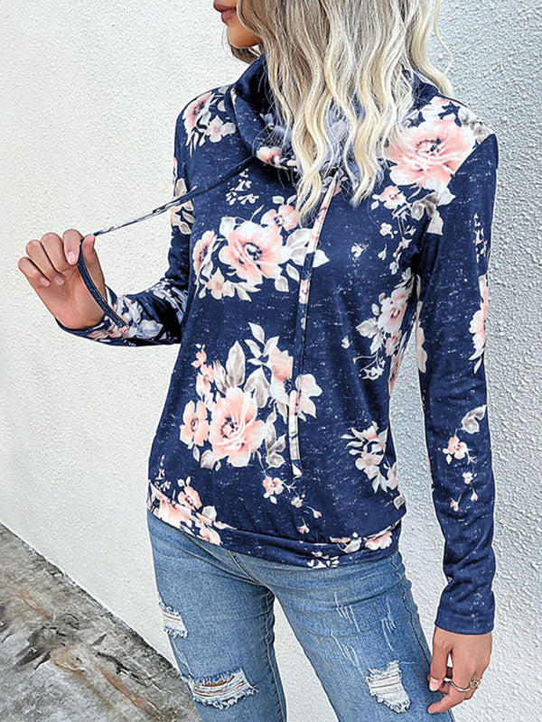 New Ladies Long Sleeve Floral Print Sweatshirt