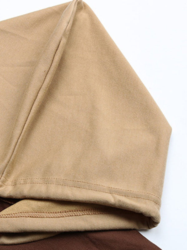 Sweat-shirt à capuche décontracté, couleur assortie, Section courte, nombril, nouvelle collection 