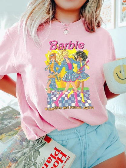 Barbie print letter print sports casual women&