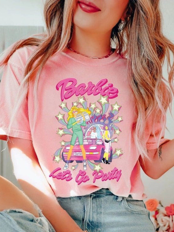 Barbie print letter print sports casual women&