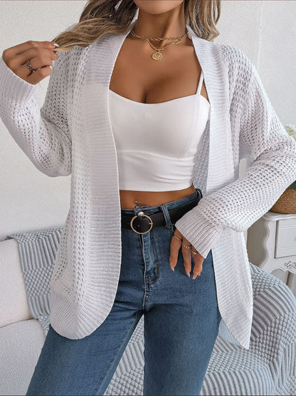 Casual Pocket Long Sleeve Knitted Cardigan Jacket