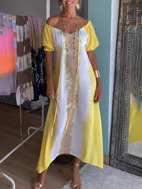 Robe irrégulière imprimée à col en v pour femmes, nouvelle collection 