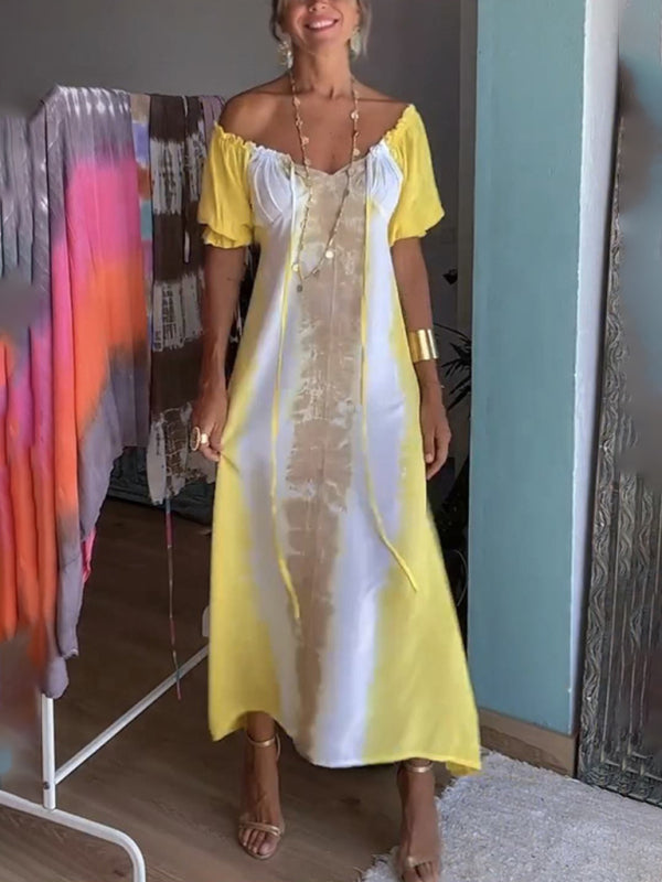 Robe irrégulière imprimée à col en v pour femmes, nouvelle collection 