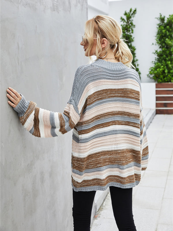 Pull grande taille pull femme pull patchwork tricoté 