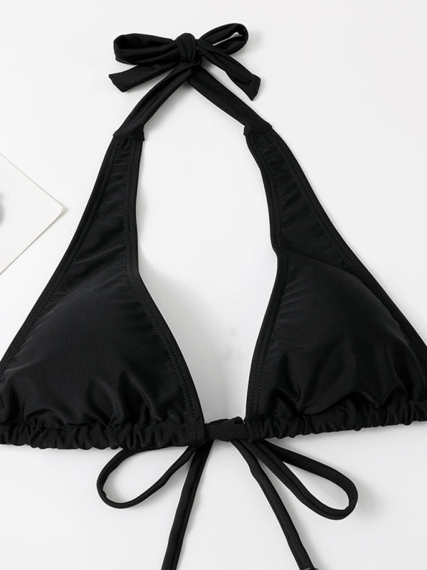 Zweiteiliger sexy Träger-Bikini-Badeanzug für Damen 