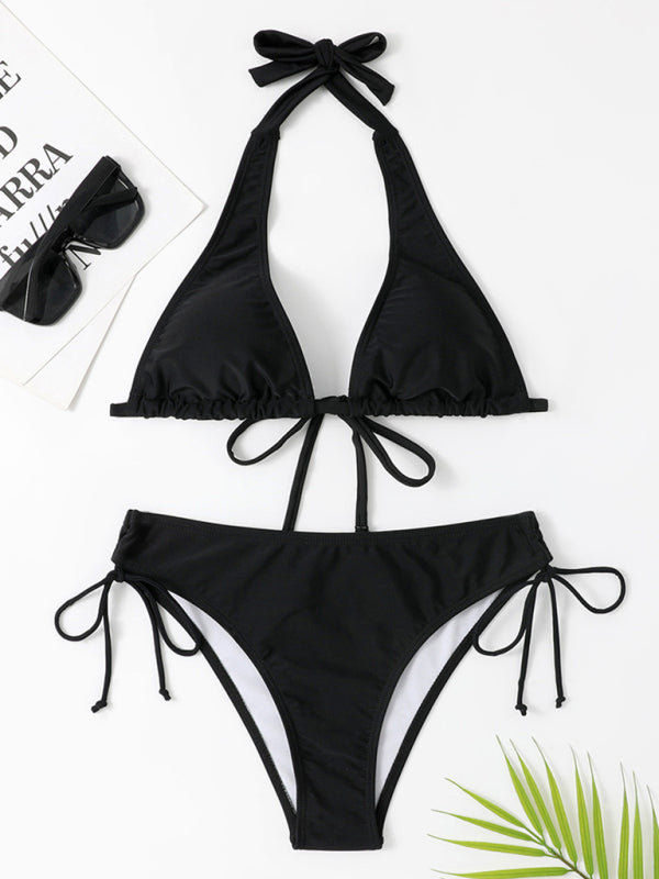 Maillot de bain bikini sexy à bretelles deux pièces pour femme 