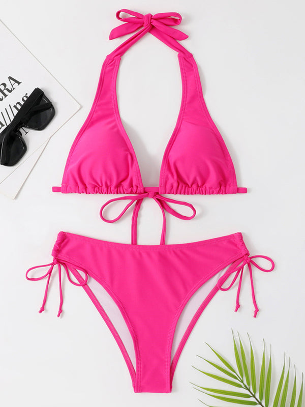 Maillot de bain bikini sexy à bretelles deux pièces pour femme 