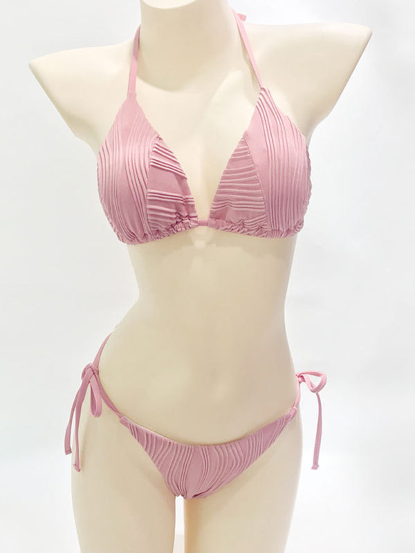 Maillot de bain bikini sexy à bretelles deux pièces pour femme 