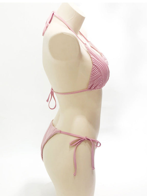 Zweiteiliger sexy Träger-Bikini-Badeanzug für Damen 