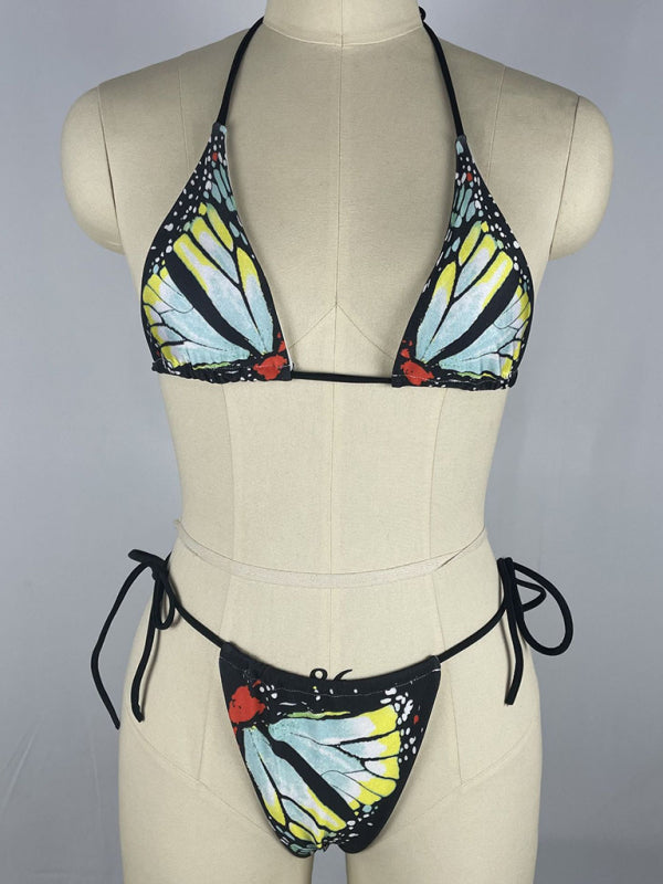 Maillot de bain bikini sexy à bretelles deux pièces pour femme 