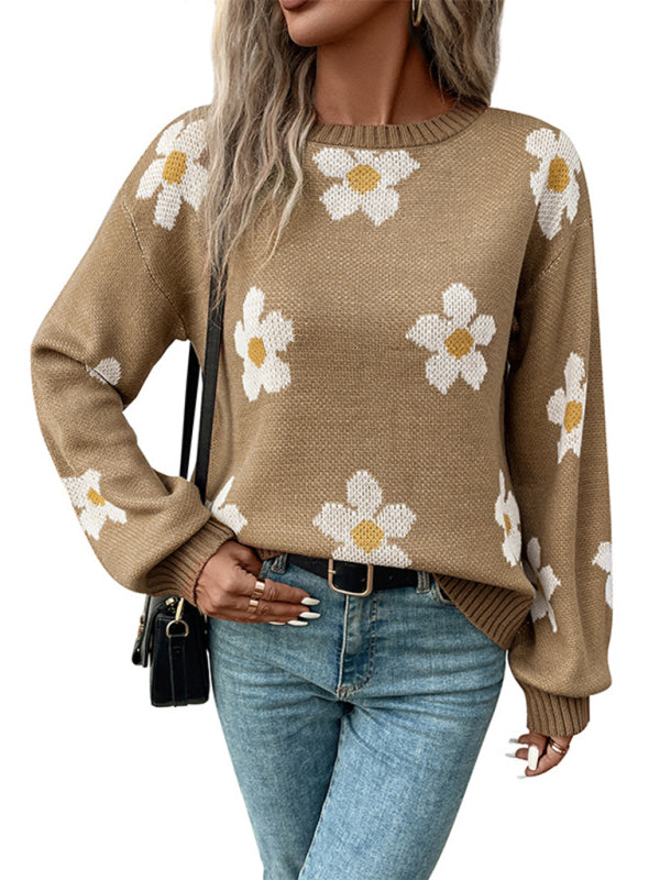 New Fashion Damen-Langarm-Jacquard-Pullover 