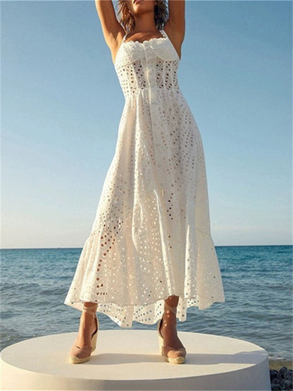 Neues, temperamentvolles, unregelmäßiges Fischschwanzkleid im Urlaubsstil mit Hosenträgern 