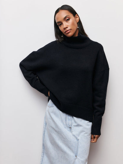 New loose half turtleneck autumn and winter sweater