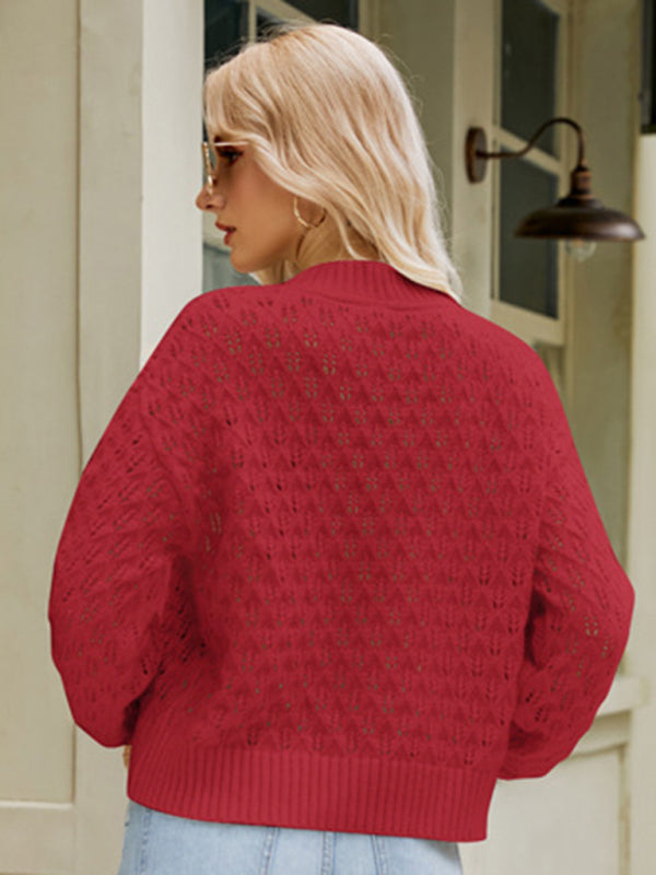 Neuer Damen-Pullover mit lockerem Rundhalsausschnitt 