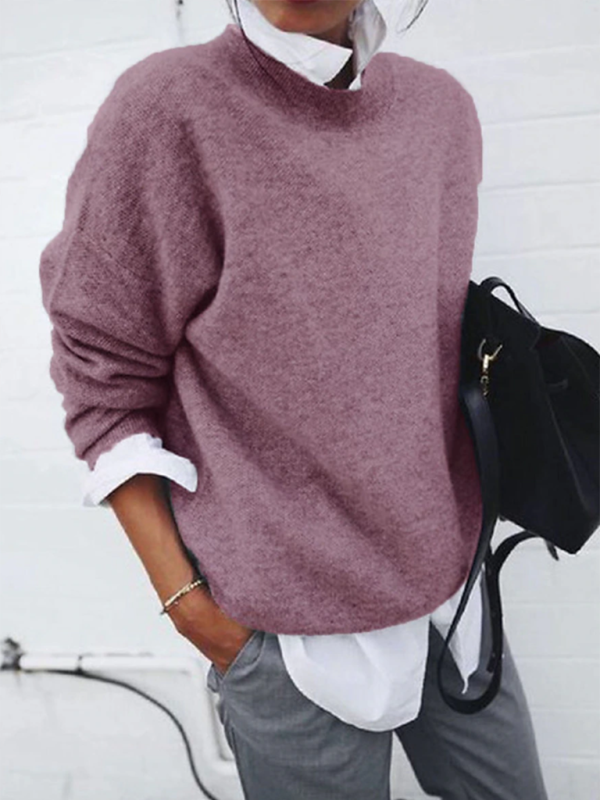 Pull tricoté à manches longues pour femme, haut décontracté et polyvalent, nouvelle collection 