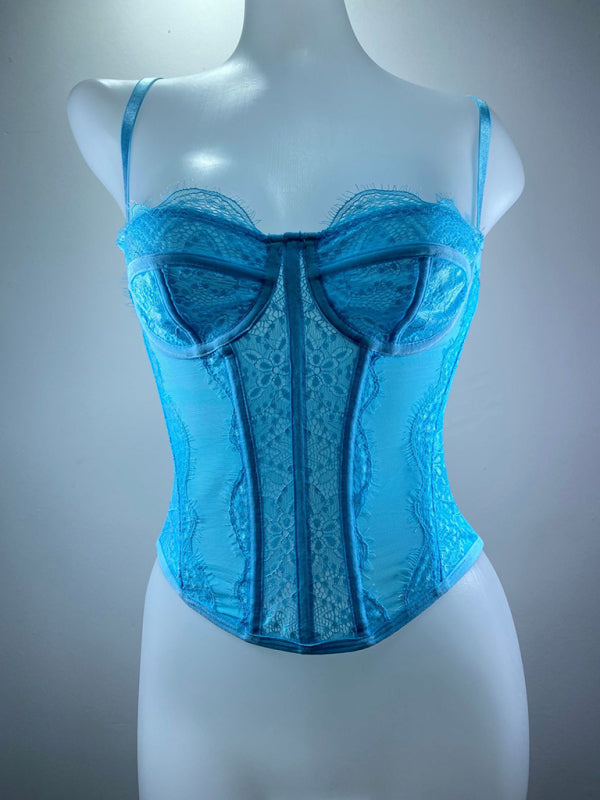 Soutien-gorge tubulaire sexy en dentelle brodée en arête de poisson, nouveau style, bretelles creuses, dos nu, soutien-gorge extérieur 