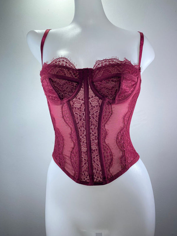 Soutien-gorge tubulaire sexy en dentelle brodée en arête de poisson, nouveau style, bretelles creuses, dos nu, soutien-gorge extérieur 