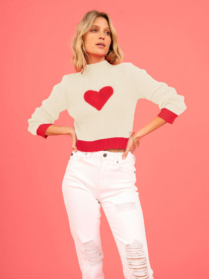 Rollkragenpullover „Valentine Love“ für Damen 