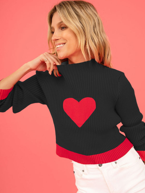 Rollkragenpullover „Valentine Love“ für Damen 