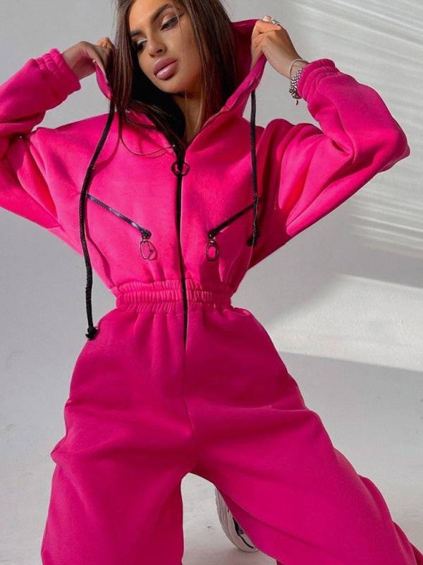 Title: Women Zip Up Casual Tracksuit Set