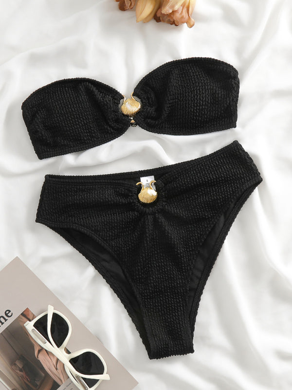 Neuer sexy Wellenmuster-Badeanzug-Bikini für Damen 