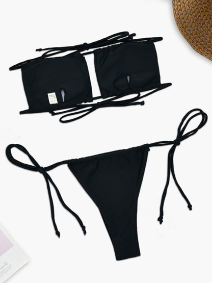 Einteiliger Badeanzug für Damen, einfarbig, sexy Bikini-Set 