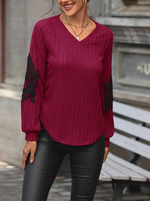 Pull tricoté de couleur unie pour femmes, nouveau haut à bascule 