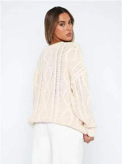 New fashionable and comfortable woolen round neck long-sleeved sweater