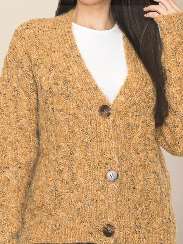 Cardigan pull tricoté court décontracté pour femmeRP0023568 