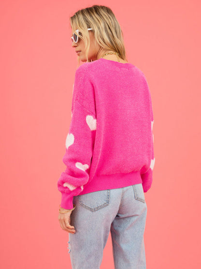 Back view of pink heart Valentine&