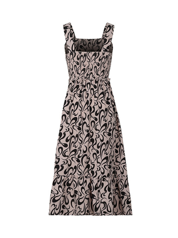 Neues Trägerkleid mit geometrischem Muster für Damen 
