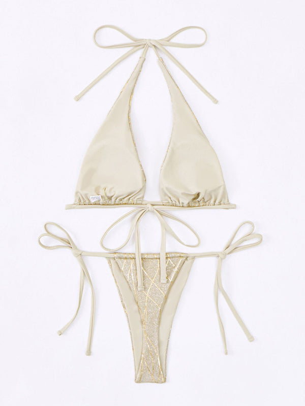 Bikini à paillettes lurex mode femme 