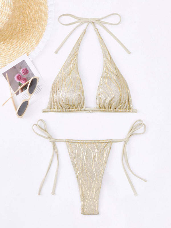 Bikini à paillettes lurex mode femme 