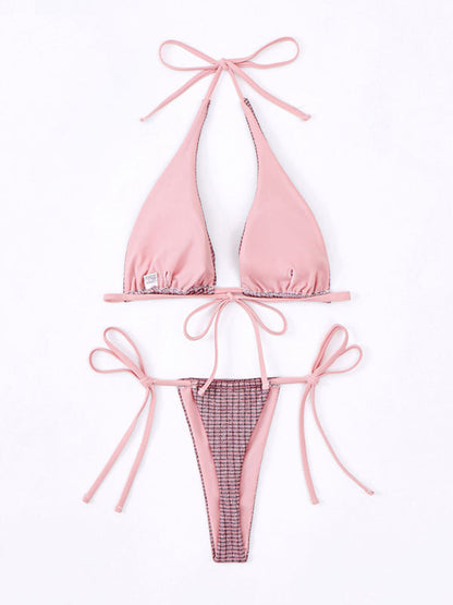 Bikini à paillettes lurex mode femme 