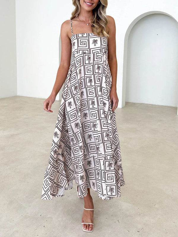 Petite robe à bretelles imprimée fraîche, nouveau style de mode pour femmes 