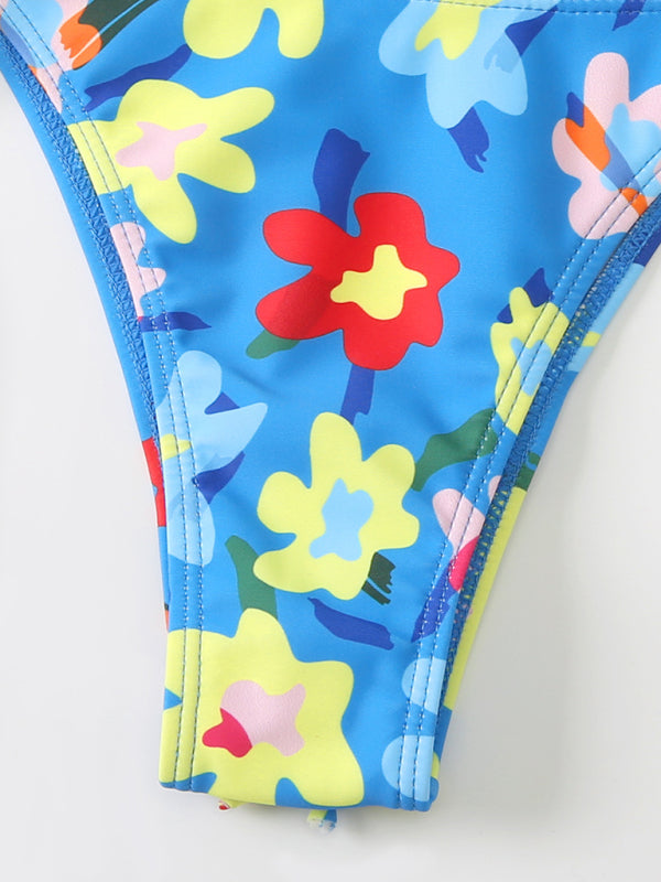 Maillot de bain à bretelles pour femmes, imprimé Floral, nouvelle collection, Bikini 
