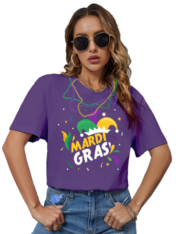 Neues T-Shirt mit Masken-Buchstabenmuster-Aufdruck 