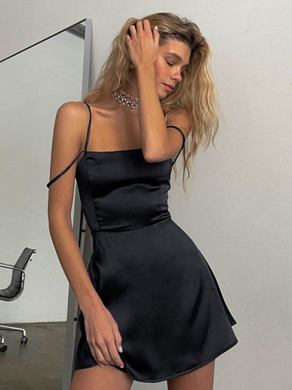 Sexy Kleid im neuen Stil mit überkreuzten Neckholdern 